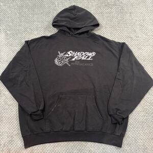 VTG 90's Shadows Fall Band Rock Distressed Hoodie Sz XXL